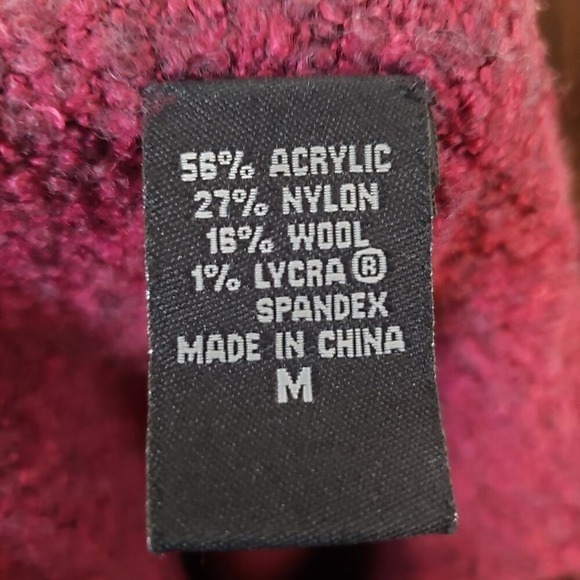 Moda Intl Burgundy Marled Soft Sleeveless Sweater Size Medium - Picture 5 of 14